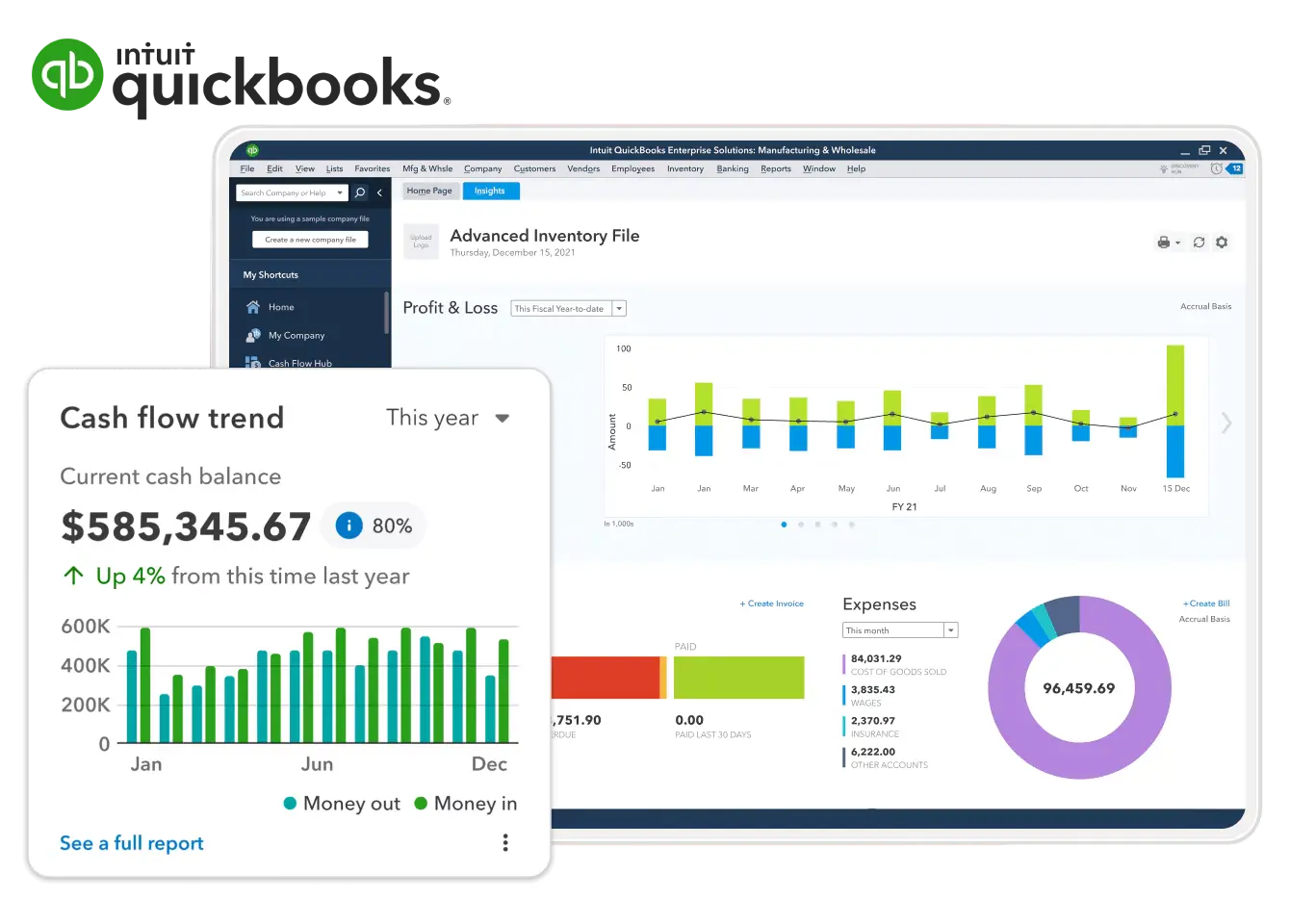 QuickBooks Desktop 2024 dashboard